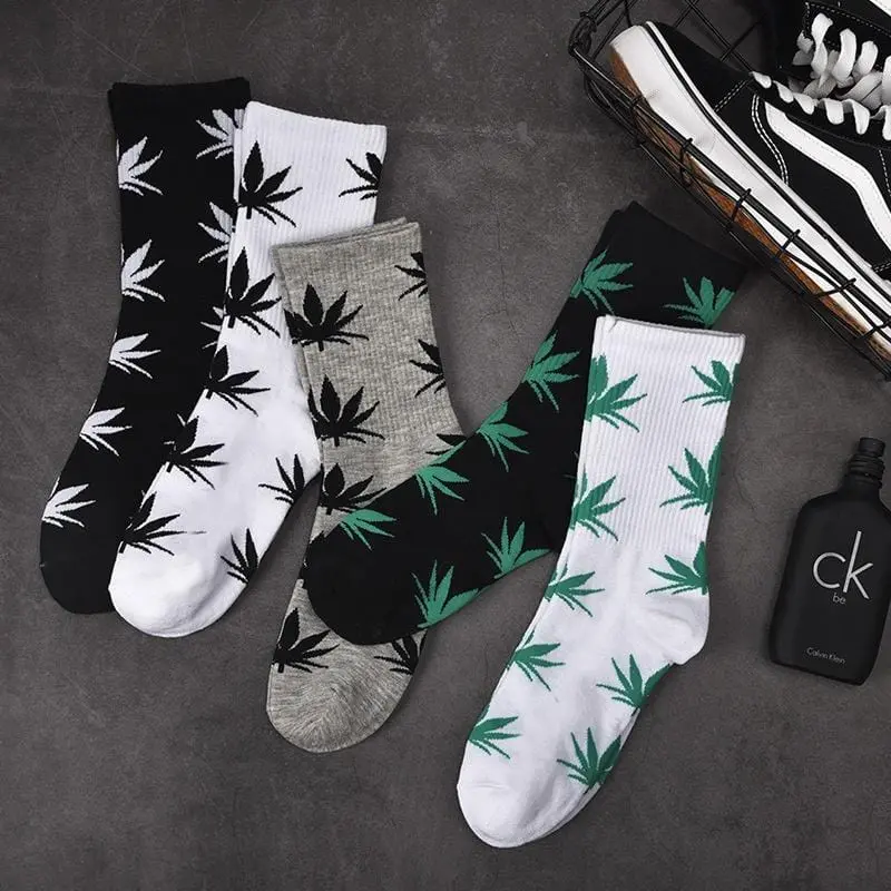 Spring And Autumn Casual Long Paragraph Weed Boat Socks Fashion Comfortable High Quality Cotton Socks Leaf Maple Leaves 1