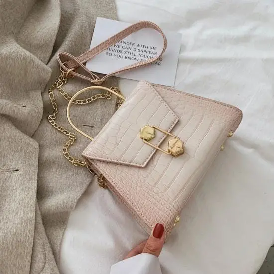 Stone Pattern Pu Leather Crossbody Bags For Women 2020 Small Totes With Metal Handle Lady Shoulder Messenger Bag Handbags 2