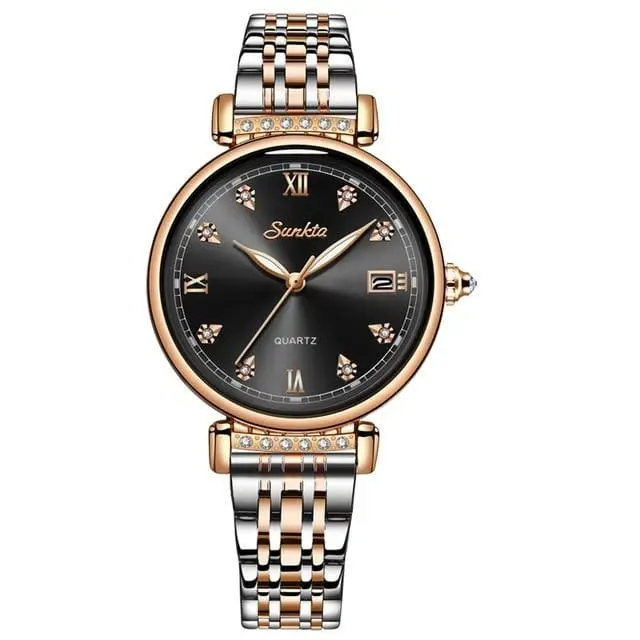 Sunkta New Rose Gold Women Watch Business Quartz Watch Ladies Top Brand Luxury Female Wrist Watch Girl Clock Relogio Feminin 4