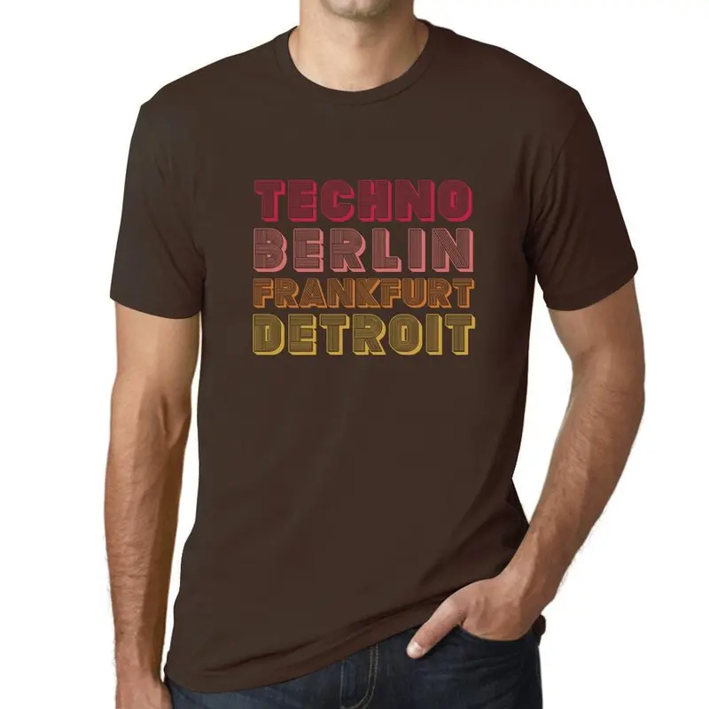 Techno Music City T-Shirt – Berlin/Frankfurt/Detroit Party Vintage White