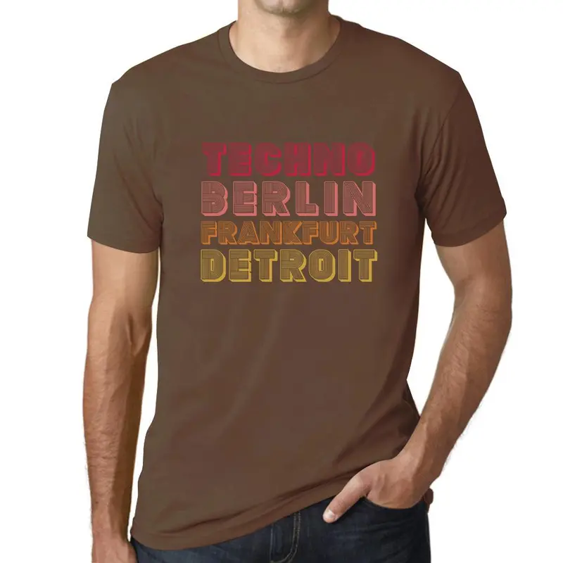 Techno Music City T-Shirt – Berlin/Frankfurt/Detroit Party Vintage White
