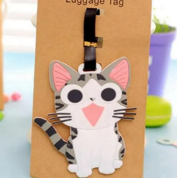Travel Accessories Creative Luggage Tag Animal Cartoon Silica Gel Suitcase Id Addres Holder Baggage Boarding Bag Portable Label 16
