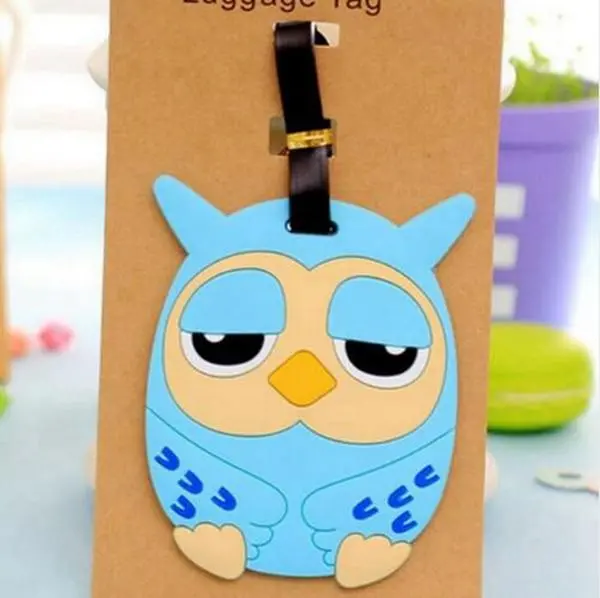 Travel Accessories Creative Luggage Tag Animal Cartoon Silica Gel Suitcase Id Addres Holder Baggage Boarding Bag Portable Label 20
