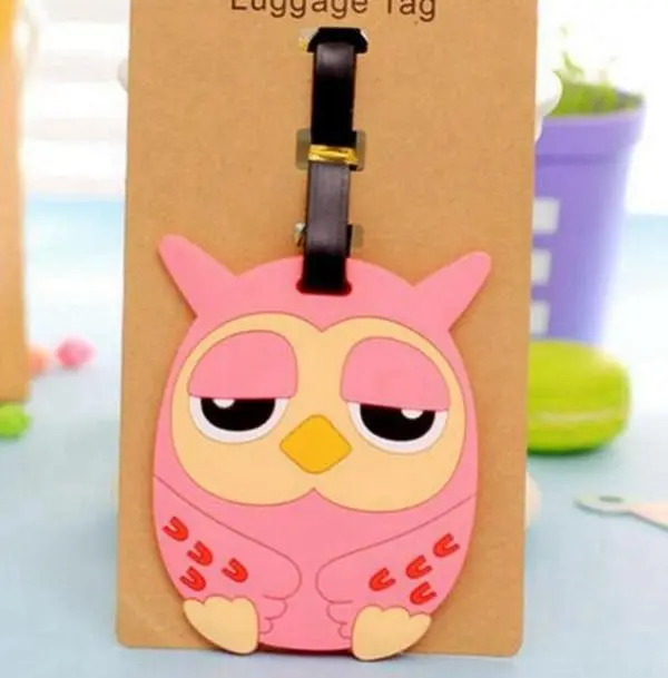 Travel Accessories Creative Luggage Tag Animal Cartoon Silica Gel Suitcase Id Addres Holder Baggage Boarding Bag Portable Label 21