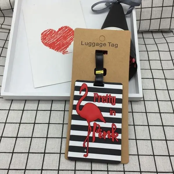 Travel Accessories Creative Luggage Tag Animal Cartoon Silica Gel Suitcase Id Addres Holder Baggage Boarding Bag Portable Label 22
