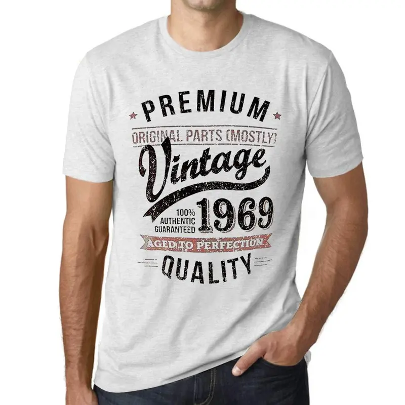 Ultrabasic - 1969 Année Millésim - Cadeau D'anniversaire Depuis 50 Ans T-Shirt Unisex Tee Blanc Chiné 1