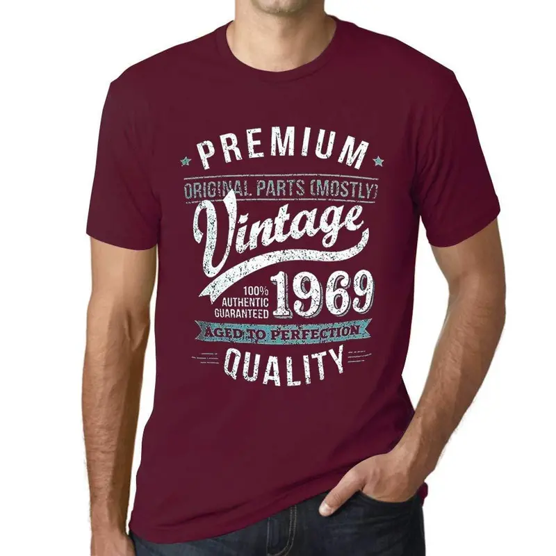 Ultrabasic - 1969 Année Millésim - Cadeau D'anniversaire Depuis 50 Ans T-Shirt Unisex Tee Bordeaux 1