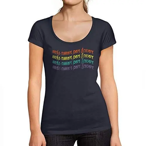 Ultrabasic - Casual Women T-Shirt Más Amor Por Favor Print Blouse Shirt 1