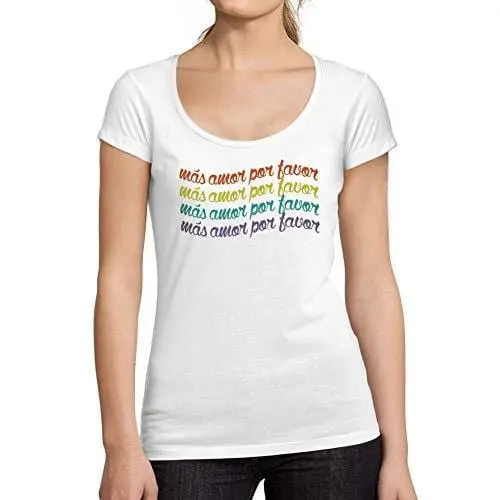Ultrabasic - Casual Women T-Shirt Más Amor Por Favor Print Blouse Shirt 1