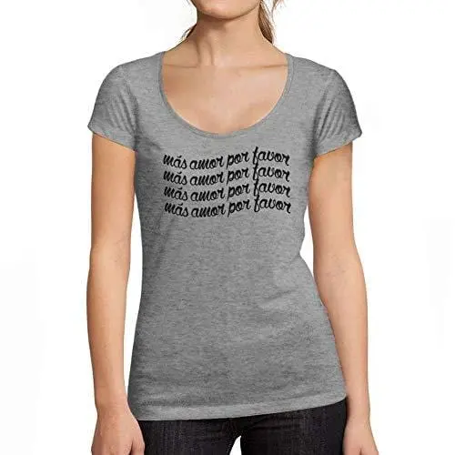 Ultrabasic - Casual Women T-Shirt Más Amor Por Favor Print Blouse Shirt 1