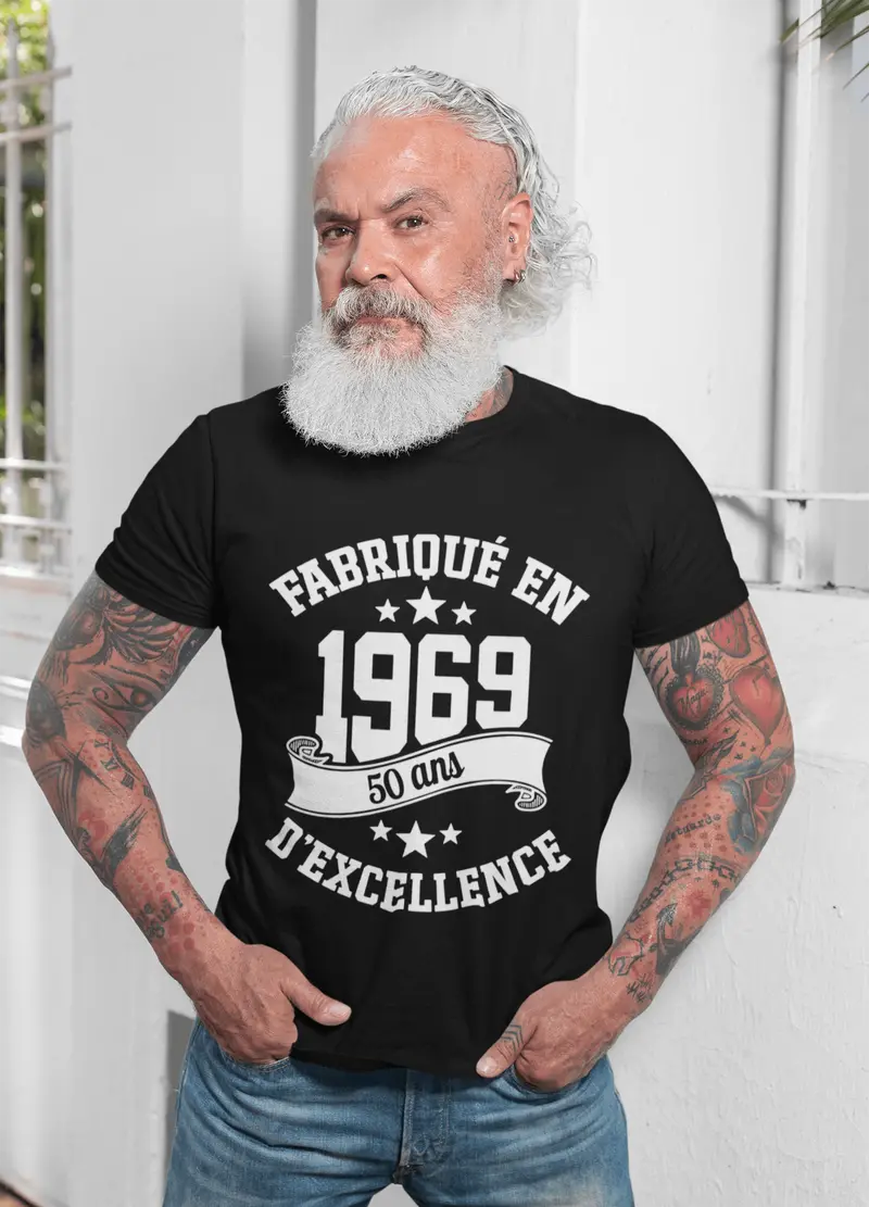 Ultrabasic - Fabriqué En 1969, 50 Ans D'être Génial Unisex T-Shirt Noir Profond 1