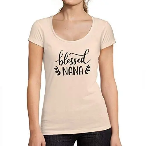 Ultrabasic - Femme Graphique Blessed Nana T-Shirt Cadeau Idées Tee Rose Crémeux 1
