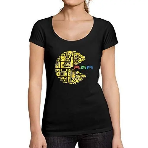 Ultrabasic - Femme Graphique Classique Vintage Controller T-Shirts Esports Drôlen Cadeau Idées Tee Noir Profond 1