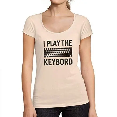 Ultrabasic - Femme Graphique Gamer Keyboard T-Shirt Esports Cadeau Idée Tee Rose Crémeux 1