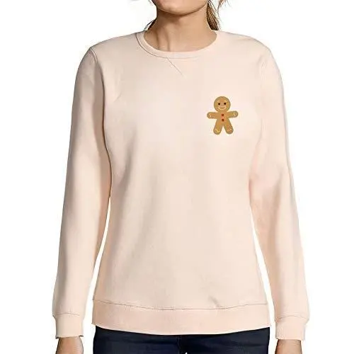 Ultrabasic - Femme Graphique Little Biscuit Sweatshirt Action De Grâces Xmas Cadeau Idées Tee Rose Crémeux 1