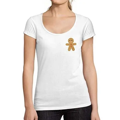 Ultrabasic - Femme Graphique Little Biscuit T-Shirt Action De Grâces Xmas Cadeau Idées Tee Blanco 1