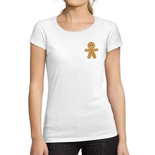 Ultrabasic - Femme Graphique Little Biscuit T-Shirt Action De Grâces Xmas Cadeau Idées Tee Blanco 1