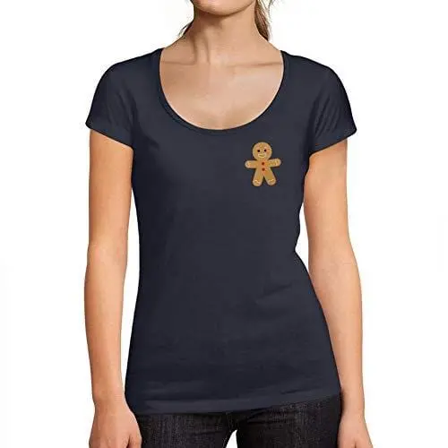 Ultrabasic - Femme Graphique Little Biscuit T-Shirt Action De Grâces Xmas Cadeau Idées Tee French Marine 1
