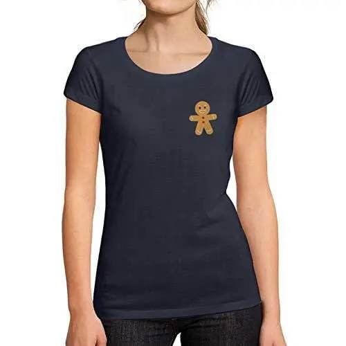 Ultrabasic - Femme Graphique Little Biscuit T-Shirt Action De Grâces Xmas Cadeau Idées Tee French Marine 1