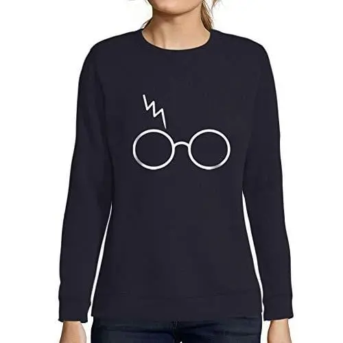Ultrabasic - Femme Graphique Lunettes Cicatrice Éclair Sweatshirt Cadeau Idées Tee French Marine 1