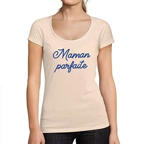 Ultrabasic - Femme Graphique Maman Parfaite Imprimé T-Shirt Creamy Pink 1