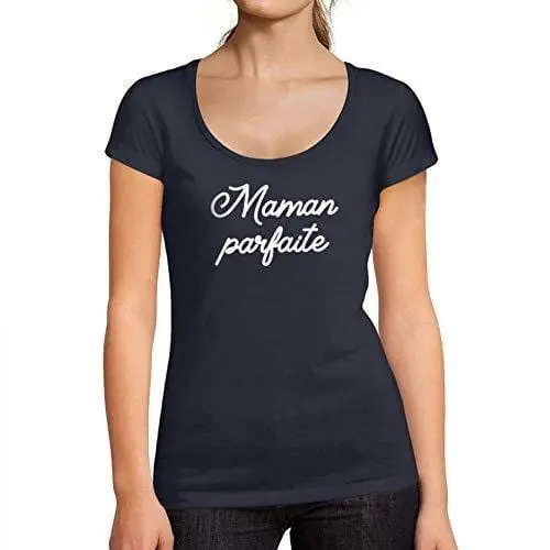 Ultrabasic - Femme Graphique Maman Parfaite Imprimé T-Shirt French Navy 1