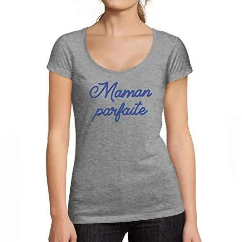 Ultrabasic - Femme Graphique Maman Parfaite Imprimé T-Shirt Grey Marl 1