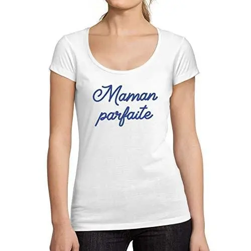 Ultrabasic - Femme Graphique Maman Parfaite Imprimé T-Shirt White 2