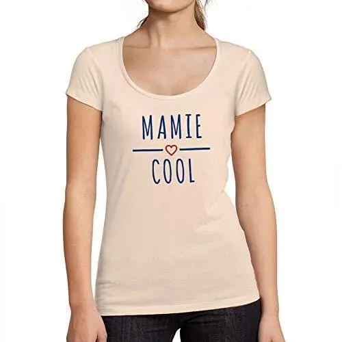 Ultrabasic - Femme Graphique Mamie Cool Imprimé Des Lettres T-Shirt Rose Crémeux 1