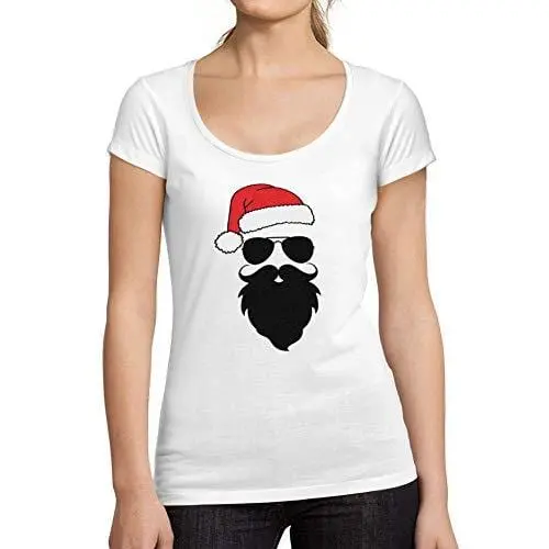 Ultrabasic - Femme Graphique Marrant Père Noël Cool De Noël T-Shirt Cadeau Tee Blanco 1