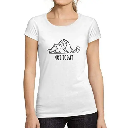 Ultrabasic - Femme Graphique Not Today Imprimé Noir Des Lettres Tee Blanc 1