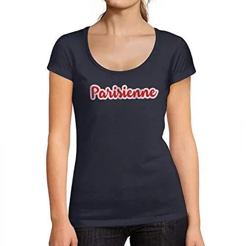 Ultrabasic - Femme Graphique Parisienne Imprimé T-Shirt French Navy 1