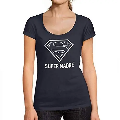 Ultrabasic - Femme Graphique Super Madre T-Shirt Cadeau Idées Tee French Marine 1
