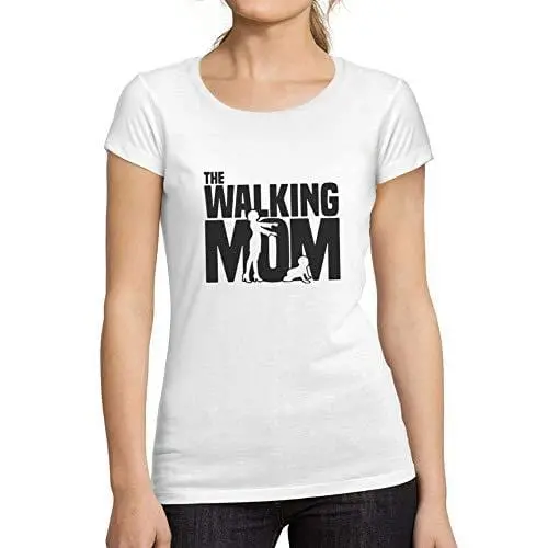Ultrabasic - Femme Graphique Walking Mom T-Shirt Action De Grâces Xmas Cadeau Idées Tee Blanco 1