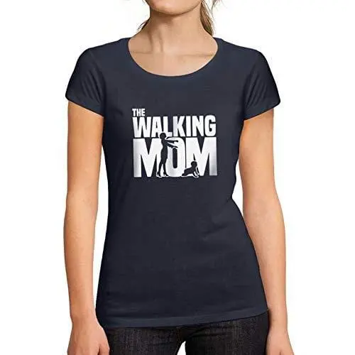 Ultrabasic - Femme Graphique Walking Mom T-Shirt Action De Grâces Xmas Cadeau Idées Tee French Marine 1