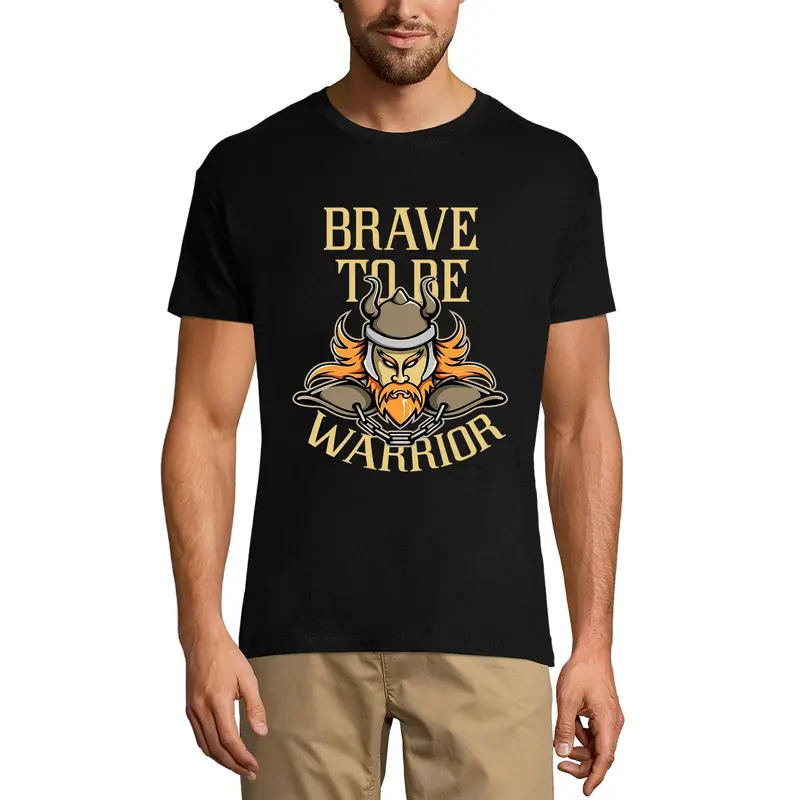 Ultrabasic Graphic Men's T-Shirt Brave To Be Warrior - Viking Warrior Shirt 1