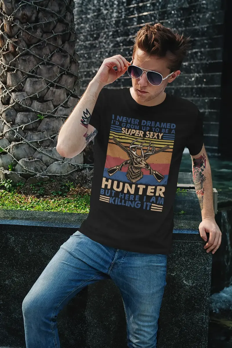 Ultrabasic Graphic Men's T-Shirt I'd Grow Up To Be A Super Sexy Hunter - I'm Killing It 1