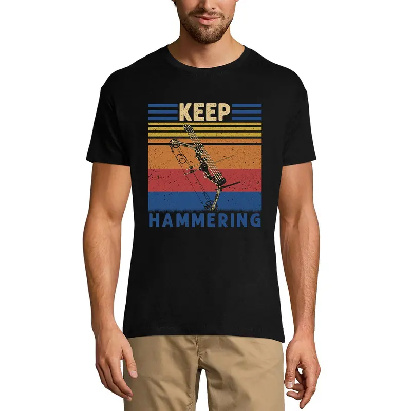 Ultrabasic Graphic Men's T-Shirt Keep Hammering - Vintage Hunter's Tee Shirt 2