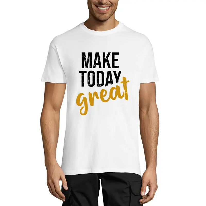 Ultrabasic Graphic Men's T-Shirt Make Today Great - Summer Shirt - Good Vibes 1