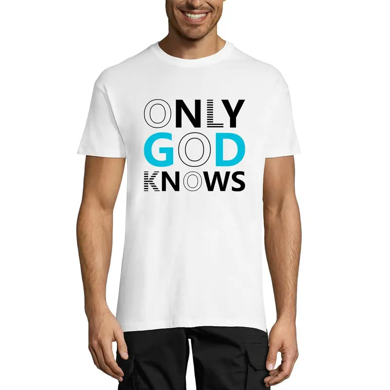 Ultrabasic Graphic Men's T-Shirt Only God Knows - Religious Quote - Vintage Shirt 1