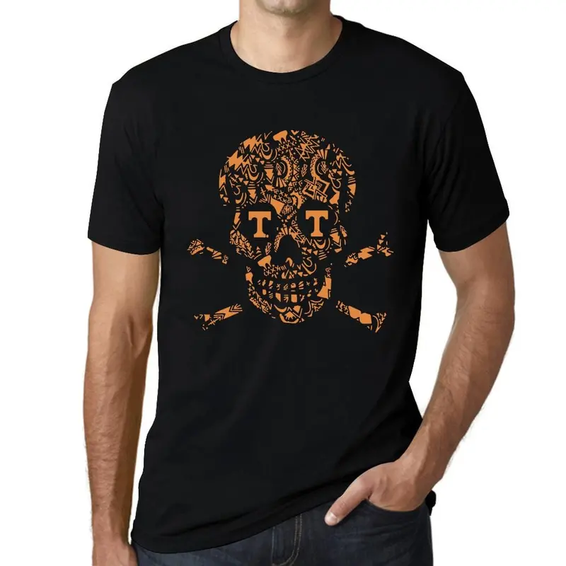 Ultrabasic Graphic Men's T-Shirt - Skull And Cross Bones Retro Creepy Halloween Shirt 1