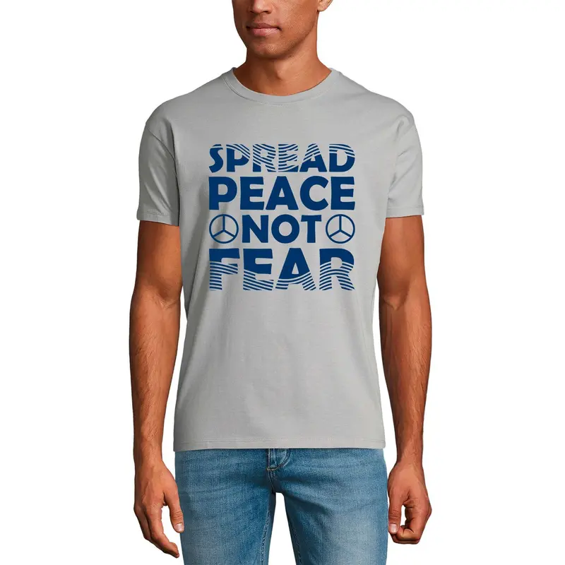 Ultrabasic Graphic Men's T-Shirt Spread Peace Not Fear - Novelty Shirt 1