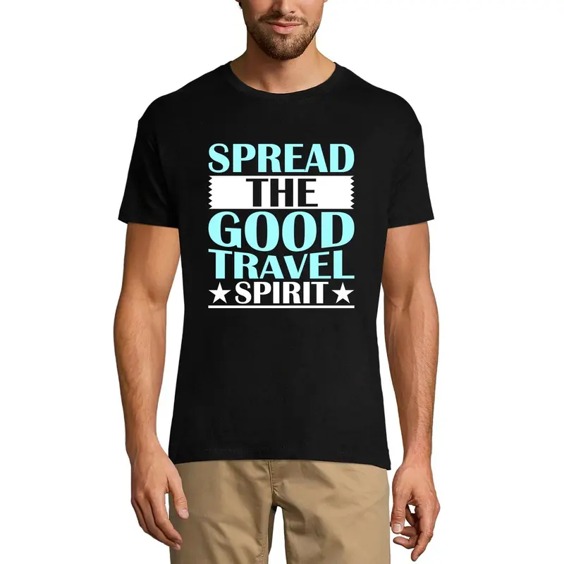 Ultrabasic Graphic Men's T-Shirt Spread The Good Travel Spirit - Travel Quote 1