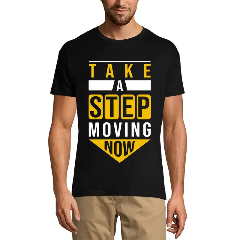 Ultrabasic Graphic Men's T-Shirt Take A Step Moving Now - Funny Quote 1
