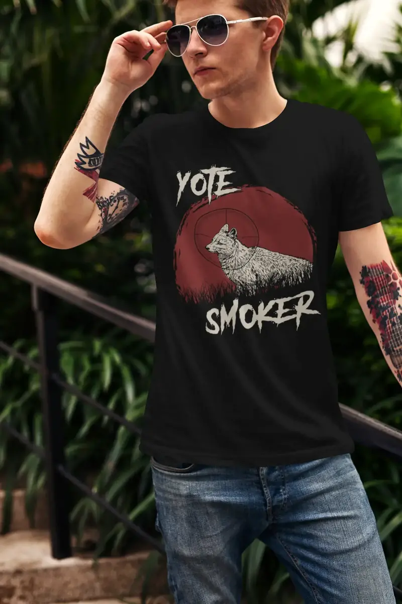 Ultrabasic Graphic Men's T-Shirt Yote Smoker - Funny Hunting Tee Shirt 1