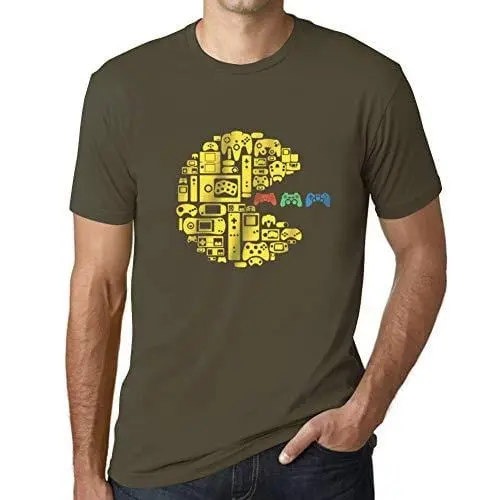 Ultrabasic - Graphique Homme Classique Vintage Manette T-Shirt Esports Cadeau Imprimé Tée-Shirt Army 1