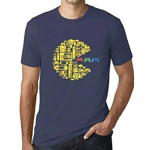 Ultrabasic - Graphique Homme Classique Vintage Manette T-Shirt Esports Cadeau Imprimé Tée-Shirt Denim 1