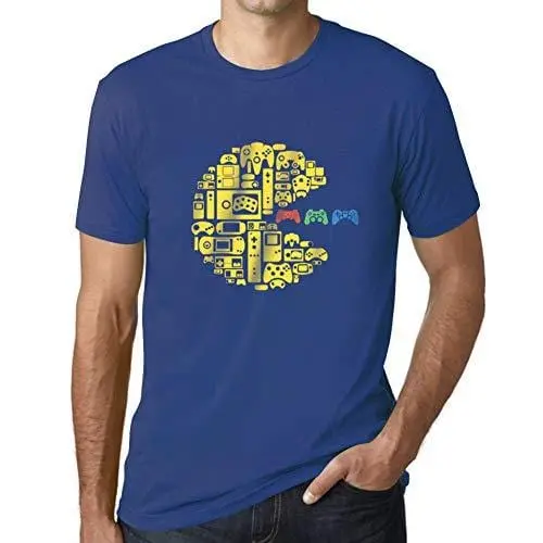 Ultrabasic - Graphique Homme Classique Vintage Manette T-Shirt Esports Cadeau Imprimé Tée-Shirt Royal 1