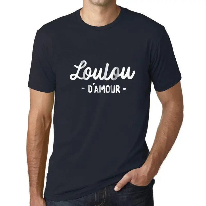 Ultrabasic - Graphique Homme Loulou D'amour T-Shirt Blanc Lettre 1