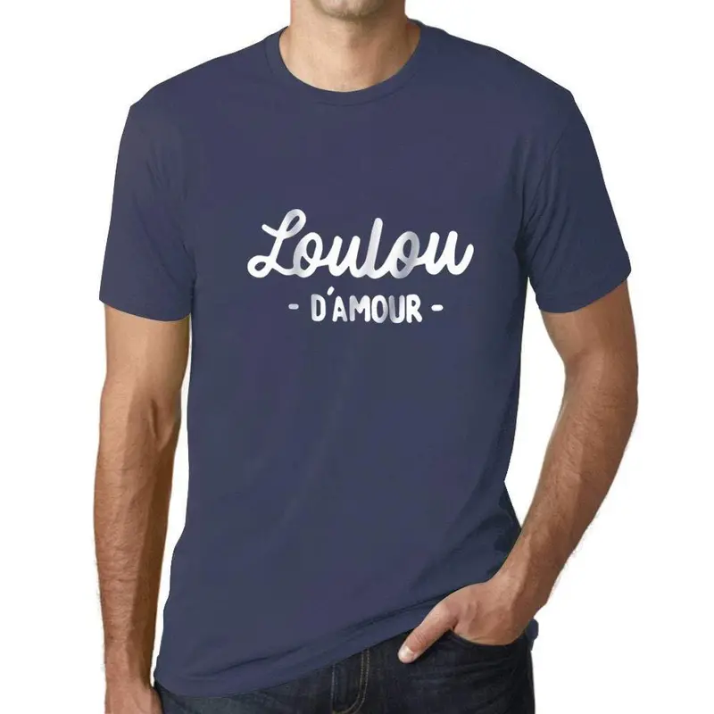Ultrabasic - Graphique Homme Loulou D'amour T-Shirt Blanc Lettre 1
